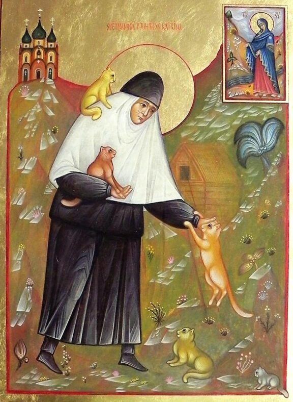 Блаженная Екатерина Пюхтицкая, икона